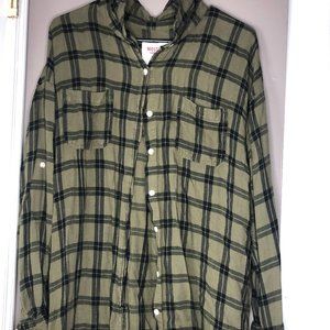 Over Sized Green Mossimo Supply Co. Flannel